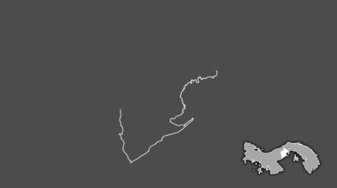 Panama Oeste, Panama, dışlanmış ve izole edilmiş. Gri Tonlama