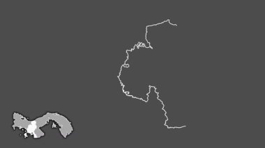 Veragua, Panama, boşaltılmış ve izole edilmiş. Gri Tonlama