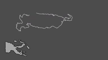 Manus, Papua Yeni Gine, soyutlanmış ve soyutlanmış. Gri Tonlama