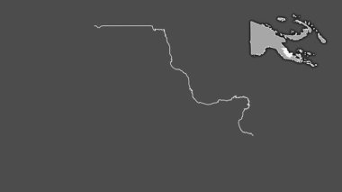 Oro, Papua Yeni Gine, soyutlanmış ve soyutlanmış. Gri Tonlama