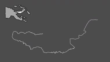 Batı Yeni Britanya, Papua Yeni Gine, sürülmüş ve izole edilmiş. Gri Tonlama