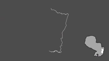Alto Parana, Paraguay, dışlanmış ve izole edilmiş. Gri Tonlama