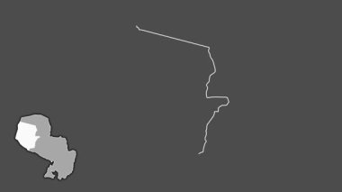 Boqueron, Paraguay, dışlanmış ve izole edilmiş. Gri Tonlama