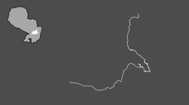 Caaguazu, Paraguay, dışlanmış ve izole edilmiş. Gri Tonlama