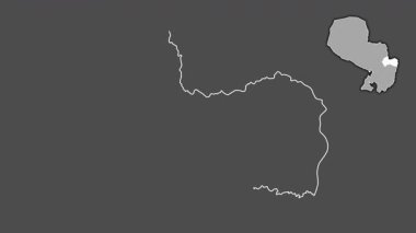 Canindeyu, Paraguay, soyutlanmış ve soyutlanmış. Gri Tonlama