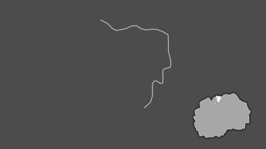 Makedonya 'nın Lipkovo kenti, dışlanmış ve izole edilmiş. Gri Tonlama
