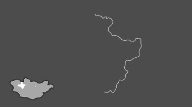 Dzavhan, Moğolistan, dışlanmış ve izole edilmiş. Gri Tonlama