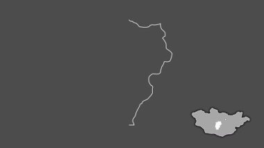 Ovorhangay, Moğolistan, dışlanmış ve izole edilmiş. Gri Tonlama