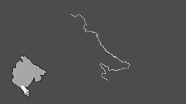 Karadağ 'da bar, boşaltılmış ve izole edilmiş. Gri Tonlama