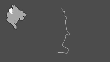 Karadağ 'ın Pluzine kenti, boşaltılmış ve izole edilmiş. Gri Tonlama