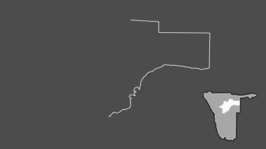 Otjozondjupa, Namibya, dışlanmış ve izole edilmiş. Gri Tonlama