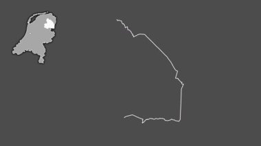 Drenthe, Hollanda, sürülmüş ve izole edilmiş. Gri Tonlama