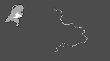 Gelderland, Hollanda, dışlanmış ve izole edilmiş. Gri Tonlama