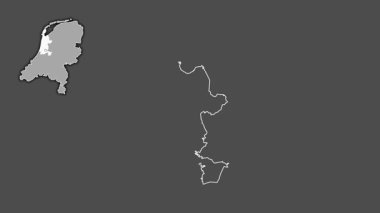 Hollanda yok, Hollanda yok, dışlanmış ve izole edilmiş. Gri Tonlama