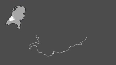 Zuid-Holland, Hollanda, sürülmüş ve izole edilmiş. Gri Tonlama
