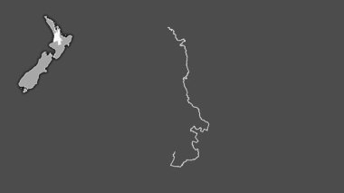 Waikato, Yeni Zelanda, dışlanmış ve izole edilmiş. Gri Tonlama