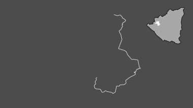 Esteli, Nikaragua, dışlanmış ve izole edilmiş. Gri Tonlama