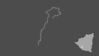 Granada, Nikaragua, çıkarılmış ve izole edilmiş. Gri Tonlama