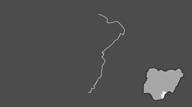 Cross River, Nijerya, boşaltılmış ve izole edilmiş. Gri Tonlama