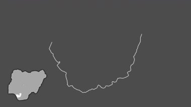 Delta, Nijerya, çıkarılmış ve izole edilmiş. Gri Tonlama