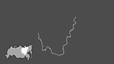 Sakha, Rusya, dışlanmış ve izole edilmiş. Gri Tonlama