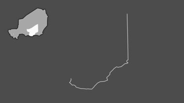 Zinder, Nijer, soyutlanmış ve dışlanmış. Gri Tonlama
