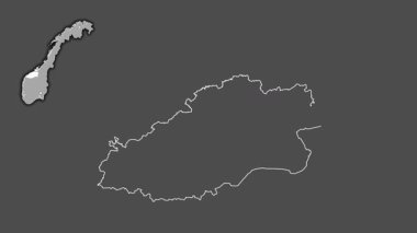Mre og Romsdal, Norveç, çıkarılmış ve izole edilmiş. Gri Tonlama