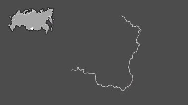 Tuva, Rusya, dışlanmış ve izole edilmiş. Gri Tonlama