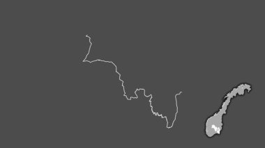 Viken, Norveç, dışlanmış ve izole edilmiş. Gri Tonlama