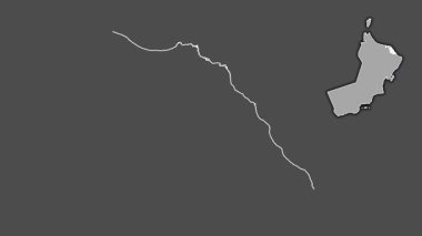 Muscat, Umman, çıkarıldı ve izole edildi. Gri Tonlama