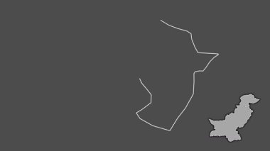 İslamabad - F.C.T., Pakistan, dışlanmış ve izole edilmiş. Gri Tonlama