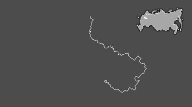 Vologda, Rusya, boşaltılmış ve izole edilmiş. Gri Tonlama