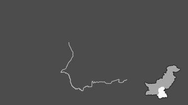 Sind, Pakistan, dışlanmış ve izole edilmiş. Gri Tonlama