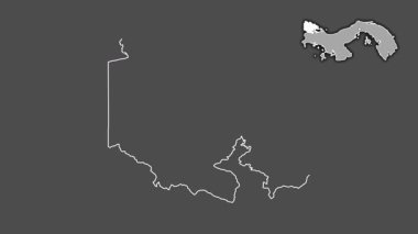 Bocas del Toro, Panama, boşaltılmış ve izole edilmiş. Gri Tonlama