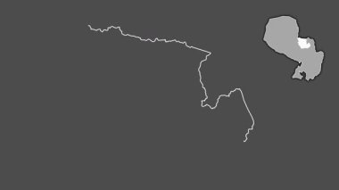 Concepcion, Paraguay, soyutlanmış ve soyutlanmış. Gri Tonlama