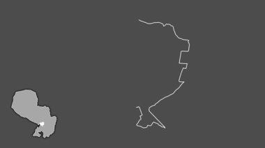 Cordillera, Paraguay, çıkarılmış ve izole edilmiş. Gri Tonlama