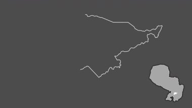 Guaira, Paraguay, dışlanmış ve izole edilmiş. Gri Tonlama
