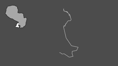 Neembucu, Paraguay, soyutlanmış ve soyutlanmış. Gri Tonlama
