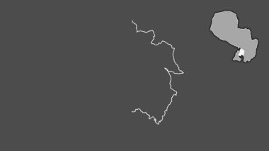 Paraguari, Paraguay, soyutlanmış ve soyutlanmış. Gri Tonlama