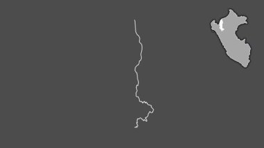 Amazonlar, Peru, dışlanmış ve izole edilmiş. Gri Tonlama