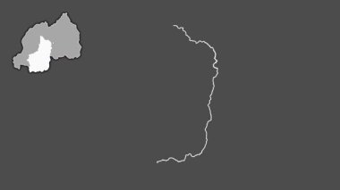 Amajyepfo, Ruanda, sürüldü ve izole edildi. Gri Tonlama