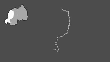 Iburengerazuba, Ruanda, dışlanmış ve izole edilmiş. Gri Tonlama