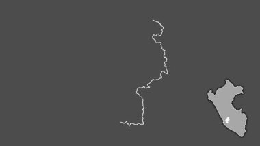 Huancavelica, Peru, soyutlanmış ve soyutlanmış. Gri Tonlama