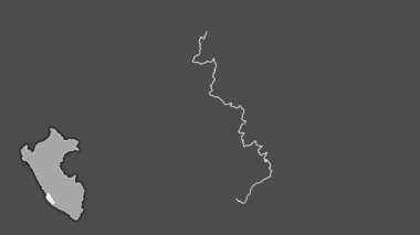 Ica, Peru, çıkarıldı ve izole edildi. Gri Tonlama