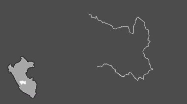 Junin, Peru, uzaklaştırıldı ve izole edildi. Gri Tonlama