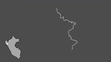 Lambayeque, Peru, boşaltılmış ve izole edilmiş. Gri Tonlama