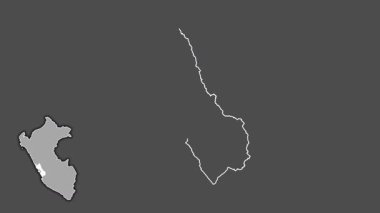 Lima, Peru, çıkarıldı ve izole edildi. Gri Tonlama