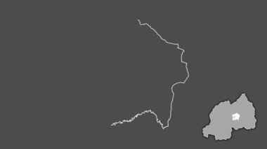 Umujyi wa Kigali, Ruanda, dışlandı ve izole edildi. Gri Tonlama