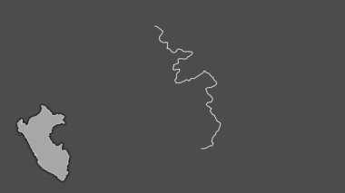 Lima Eyaleti, Peru, boşaltılmış ve izole edilmiş. Gri Tonlama