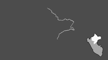 Loreto, Peru, soyutlanmış ve soyutlanmış. Gri Tonlama